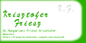 krisztofer friesz business card